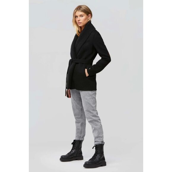 NEW! Soia & Kyo | Gabby Wool Tie-Waist Coat - Picture 15 of 16